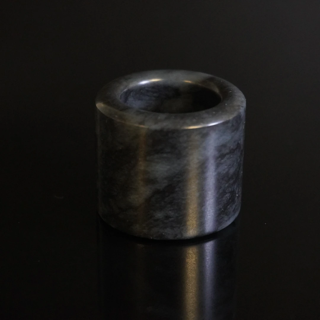 20世纪和田玉青花扳指/HY010174/金玉良缘/槐荫山房