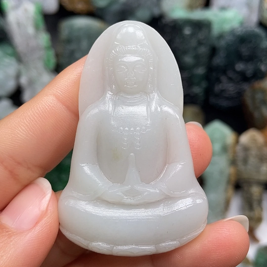 定制翡翠未镶嵌天然缅甸翡翠A货毛货抛光定制