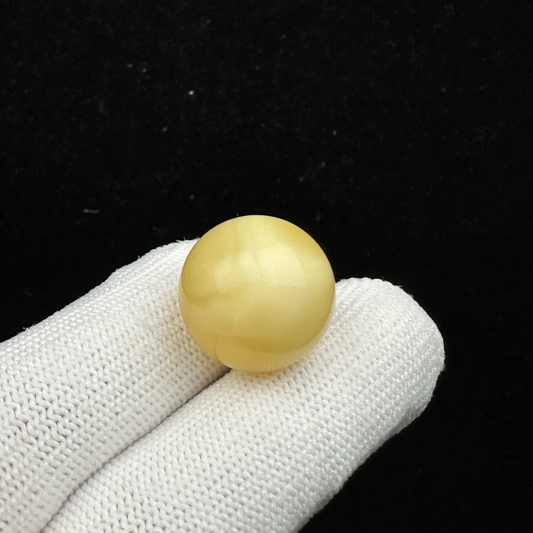 A1091天然原矿俄料蜜蜡 单珠 17.8mm支持复检