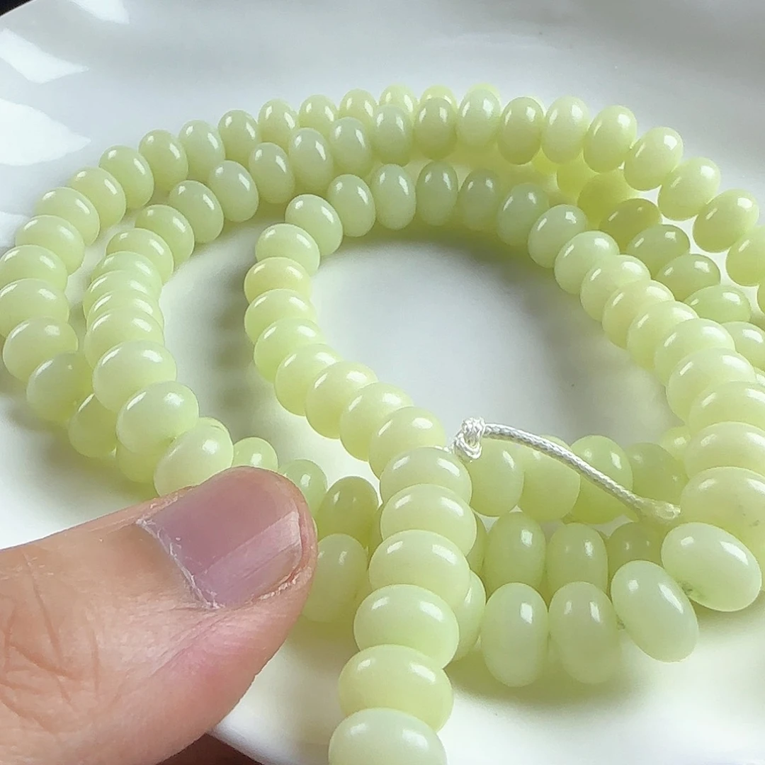 菩提根/象牙果手串6✖️9淡绿算盘114颗