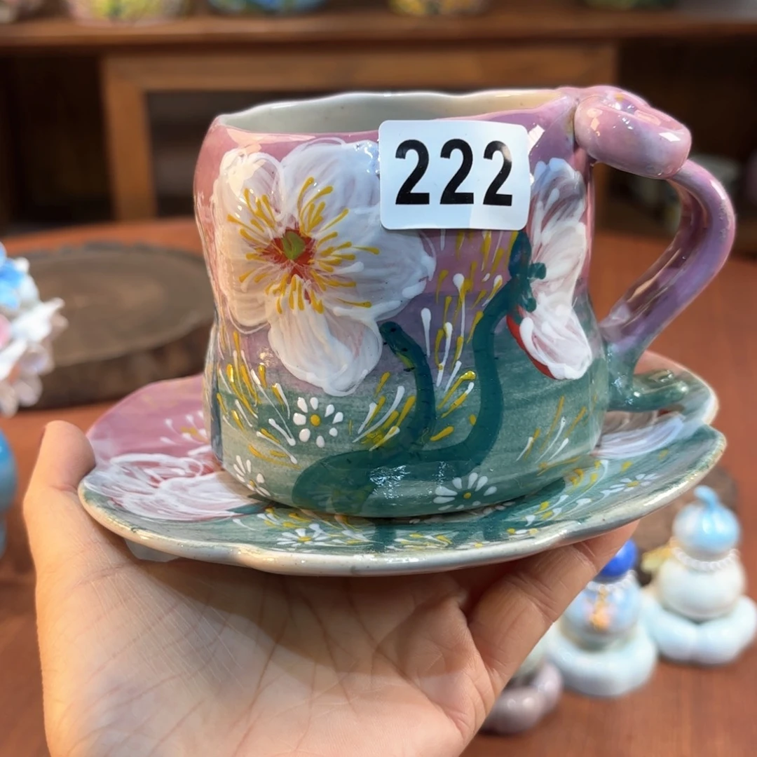 景德镇手绘高温釉下彩陶瓷茶具