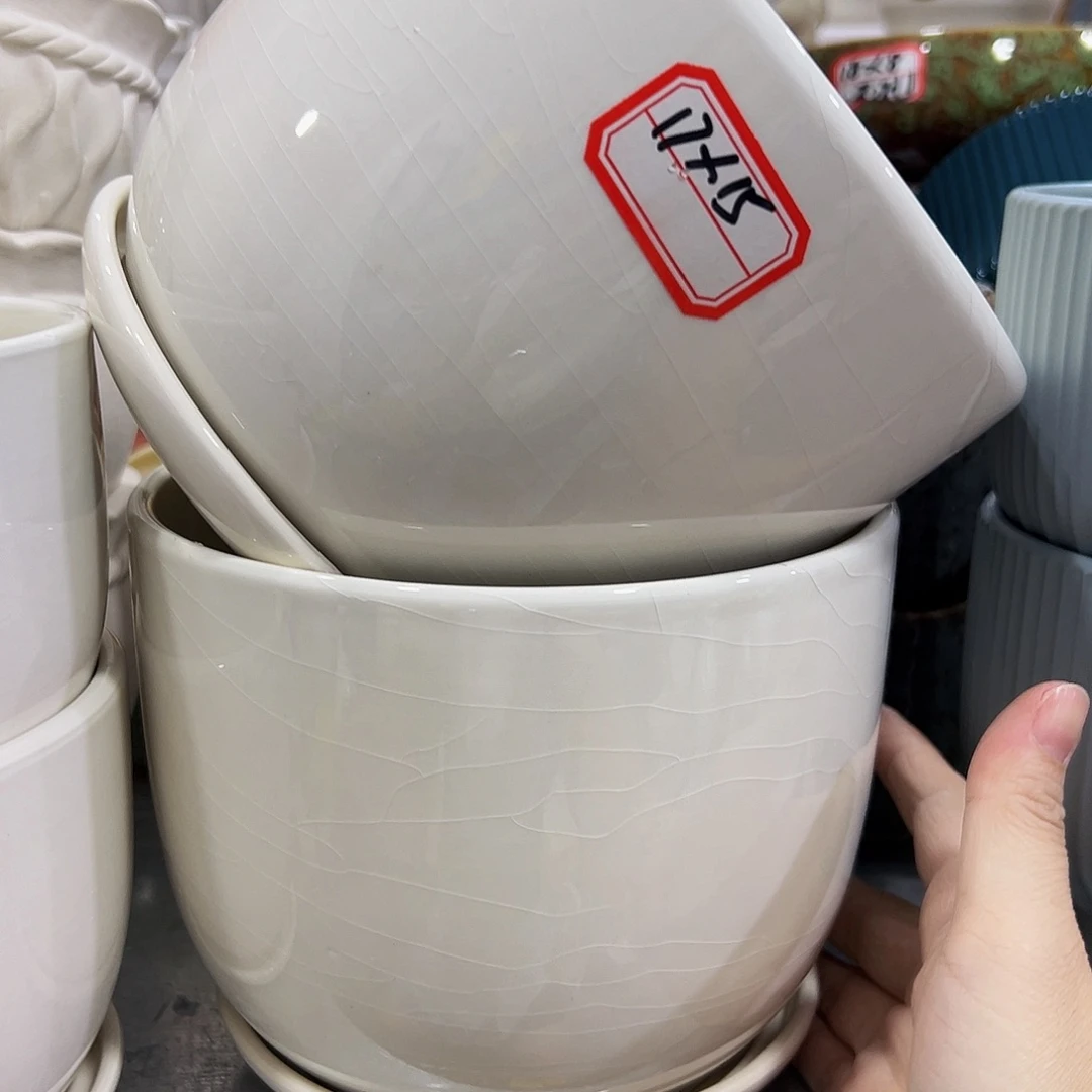 外贸尾单陶瓷花盆凑单10米包邮