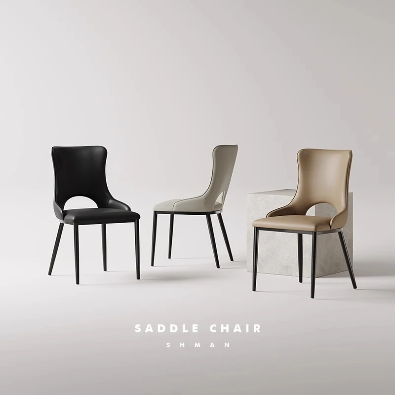 2025年新款高级感设计师简约家用餐椅意式极简餐桌椅子轻奢