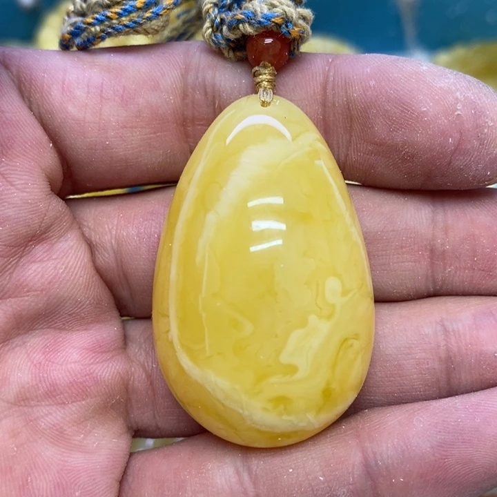 蜜蜡裸石未镶嵌吊坠