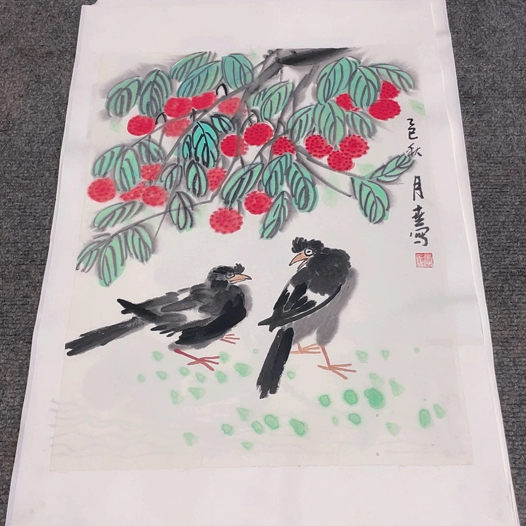 国画1.4平尺纯手绘国画作品