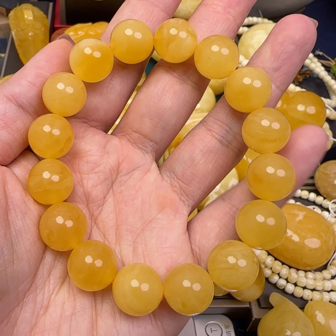 蜜蜡颈饰未镶嵌烟**间天然蜜蜡