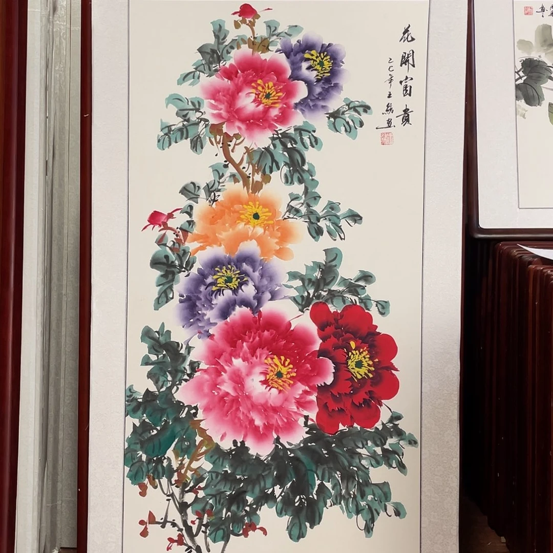 国画带框尺寸63*123厘米