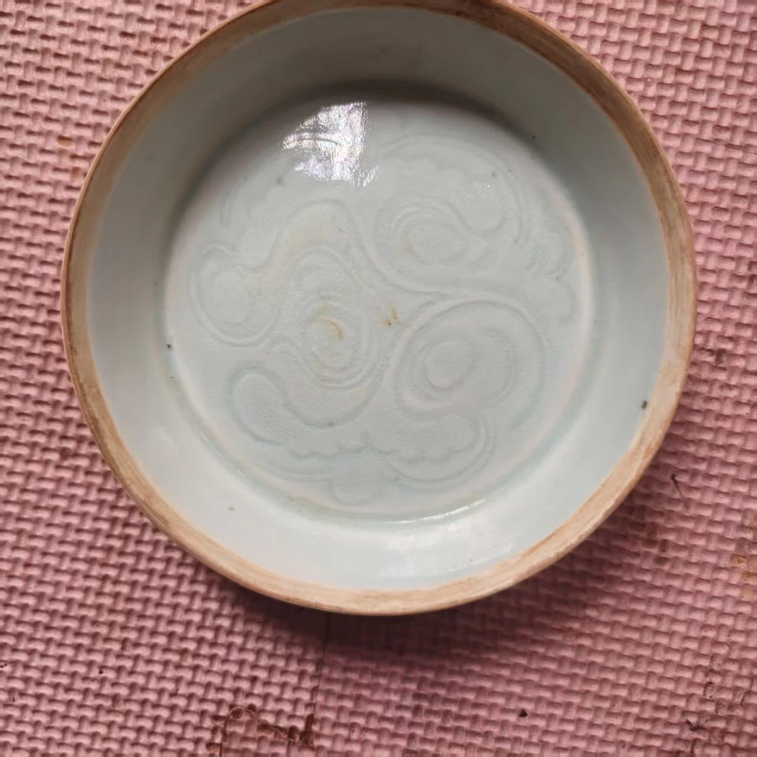 手工刻绘云间青瓷越窑密色普洱茶碗杯陶瓷