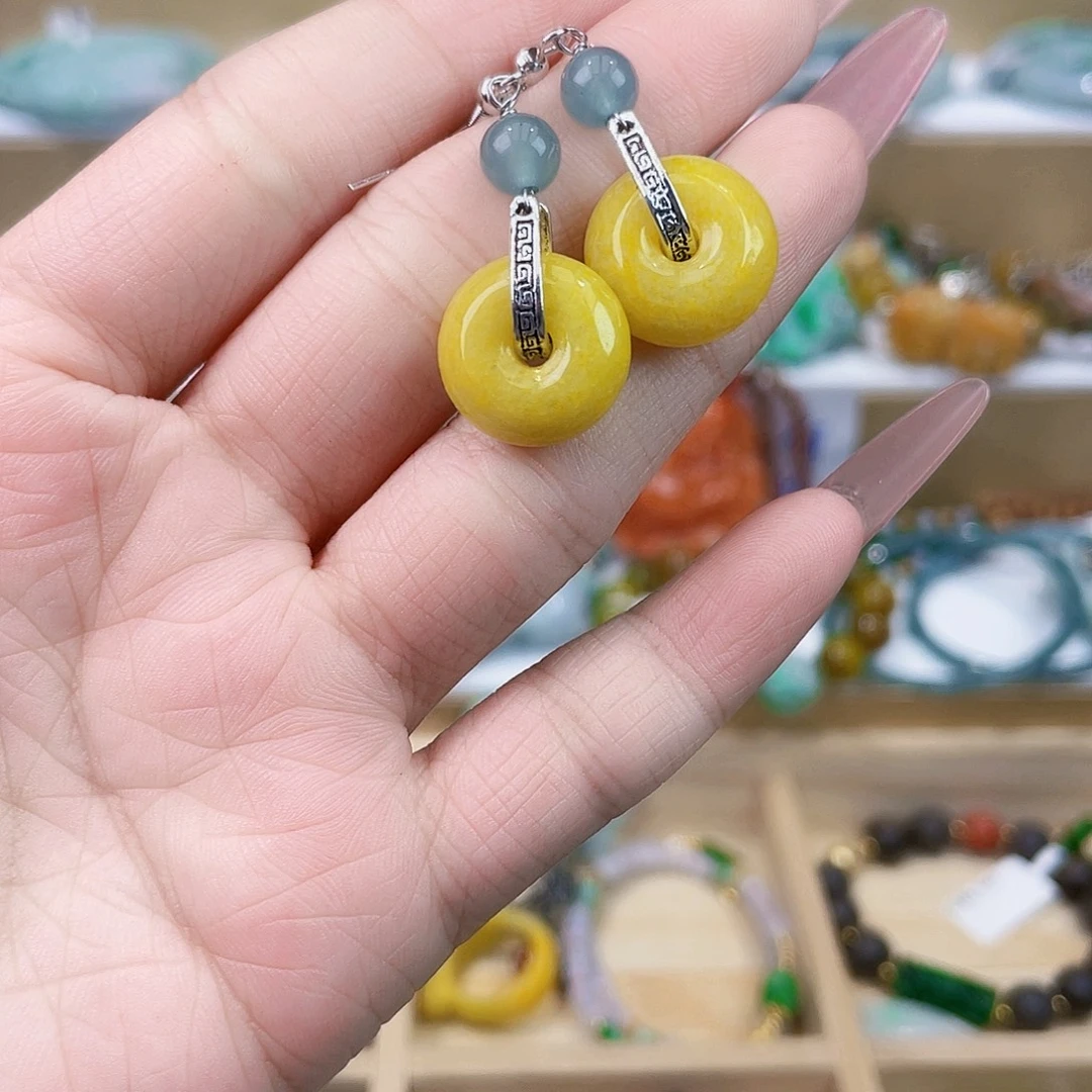 翡翠未镶嵌手链耳坠