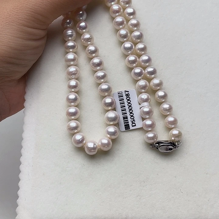 淡水珍珠未镶嵌颈饰卡9➕极光白炫彩50厘米