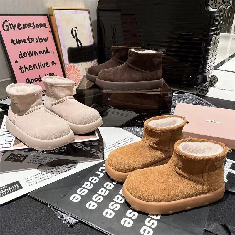 【春哥】升级款大土豆~2024秋冬雪地靴女加绒厚底保暖棉鞋女短靴潮