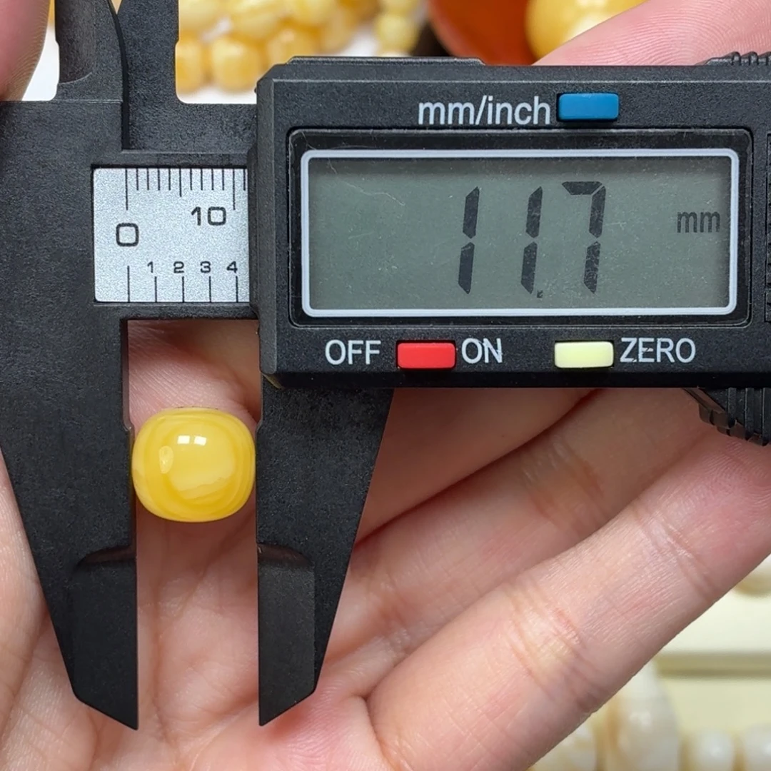 琥珀未镶嵌珠宝奇石焦皮橘底线纹老型11.7mm