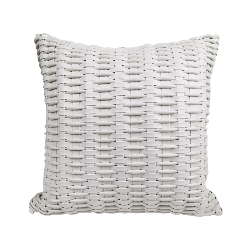 卧室客厅抱枕 手工编织抱枕现代简约北欧风ins风浅色系纯色抱枕