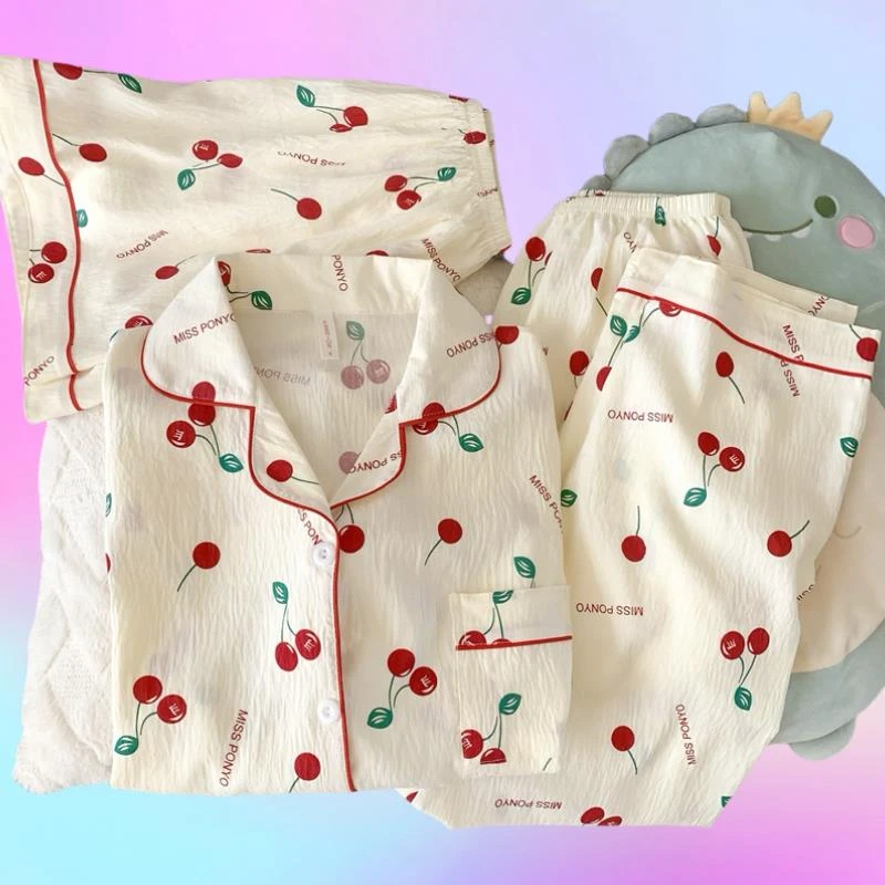 云朵棉三件套睡衣女夏季韩版法式新款薄款短裤网红减龄2025家居服