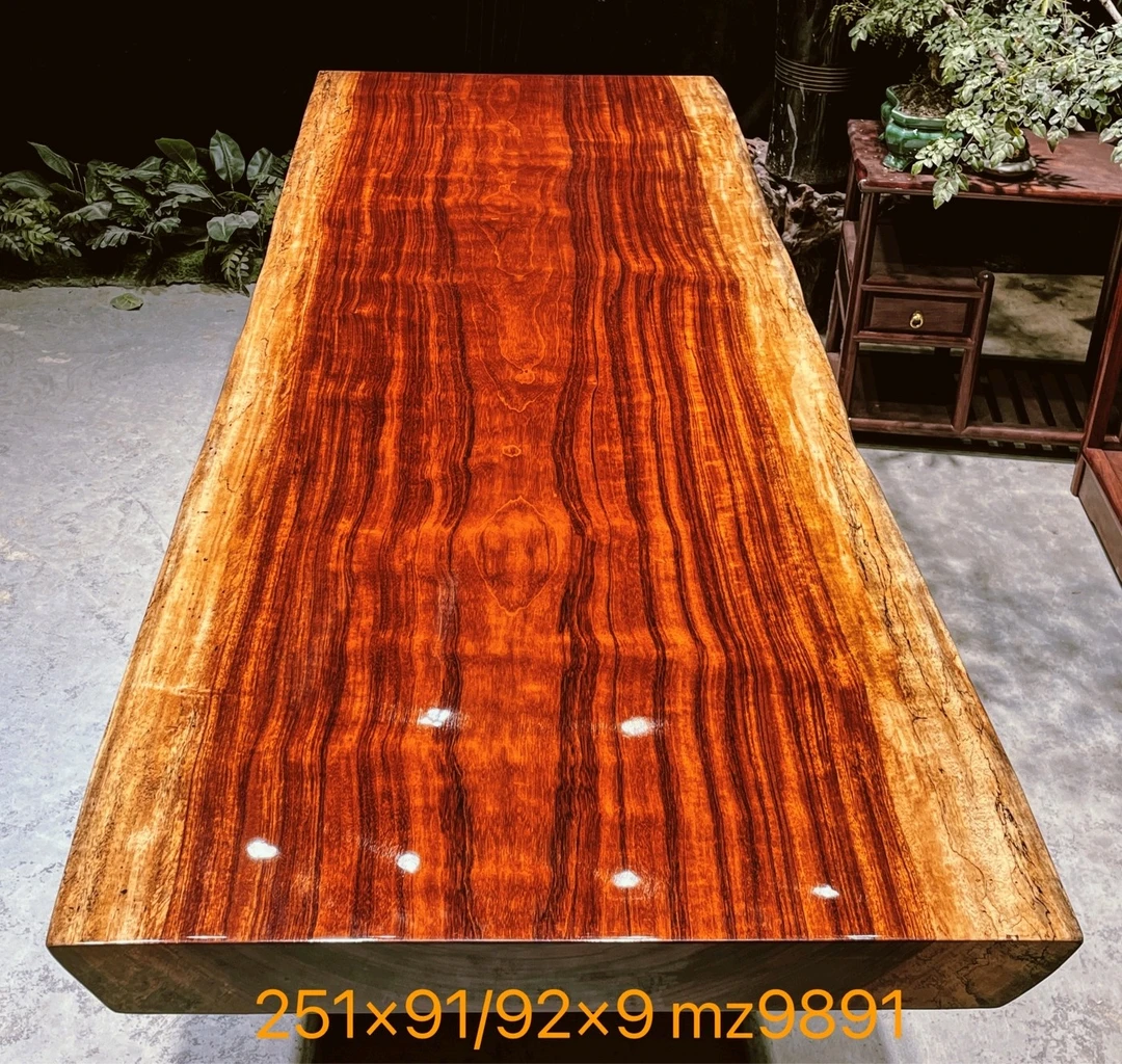 巴花大板巴花mz989自然边 251*92*9大黑线