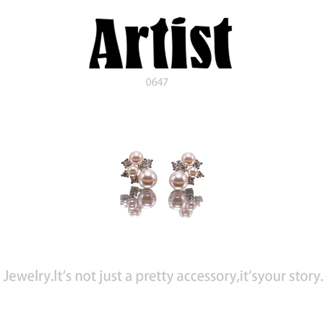 镀K金  Artist  耳钉~0647