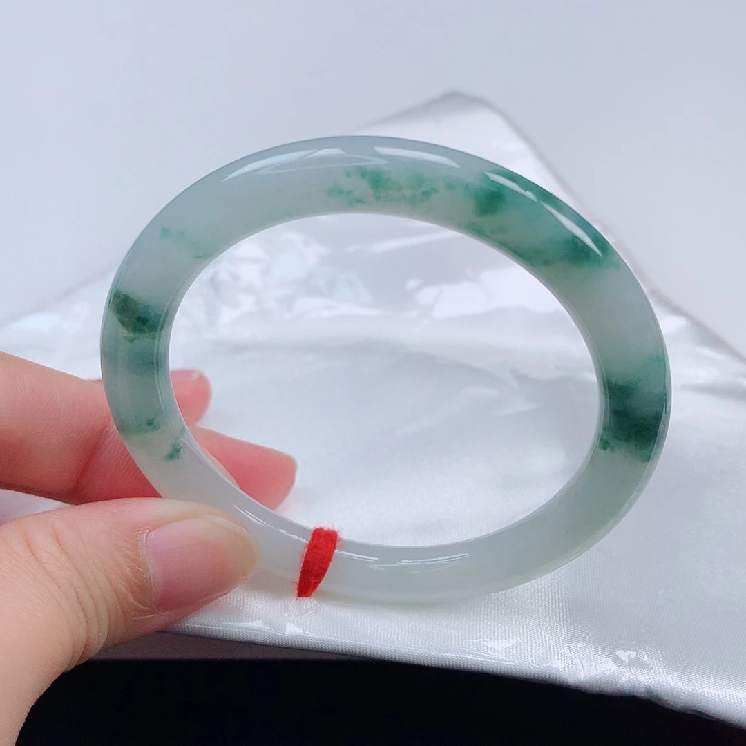 未镶嵌手镯翡翠53圆条