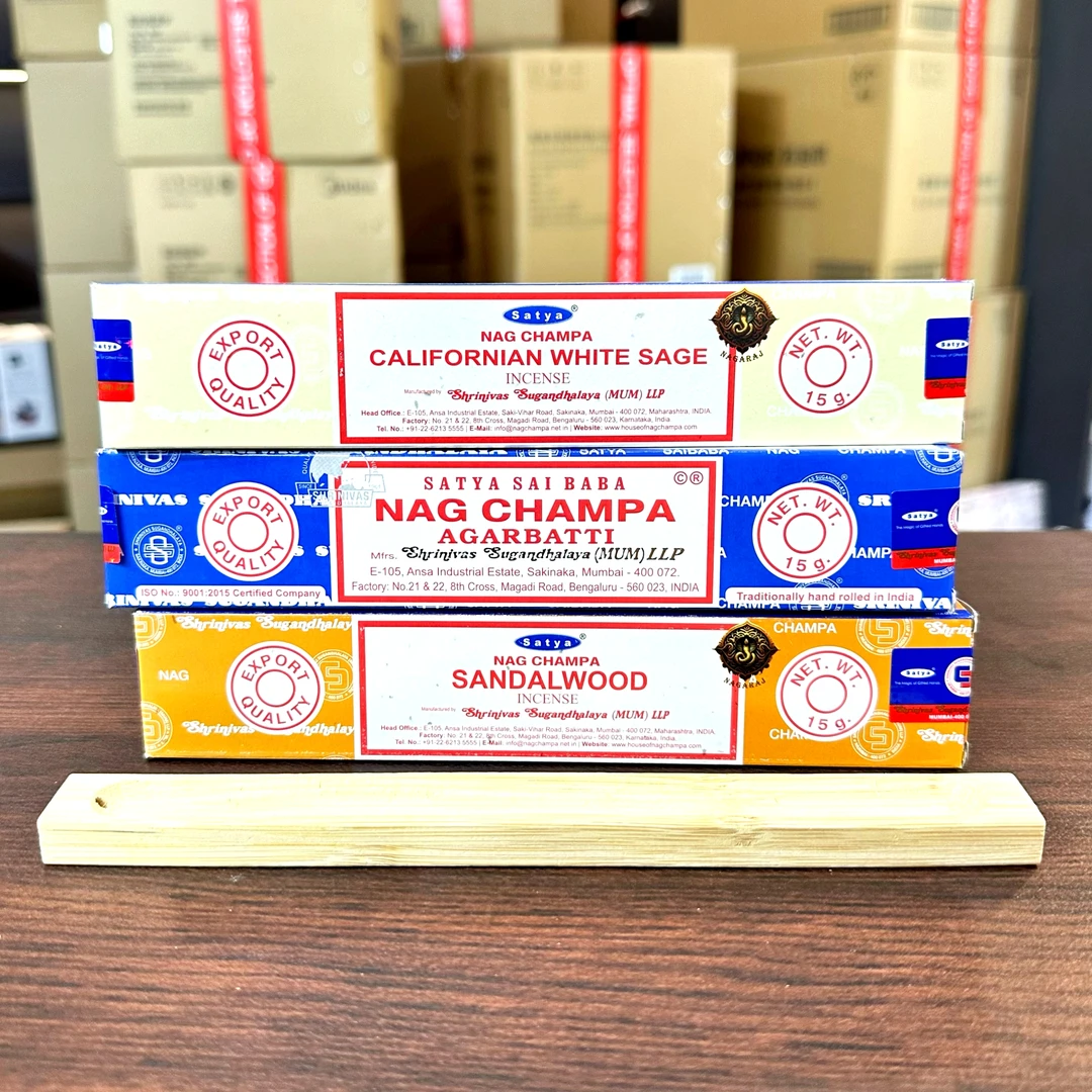 【田叔专属】赛巴巴印度Nagchampa真理SATYA线香天然植物共3盒