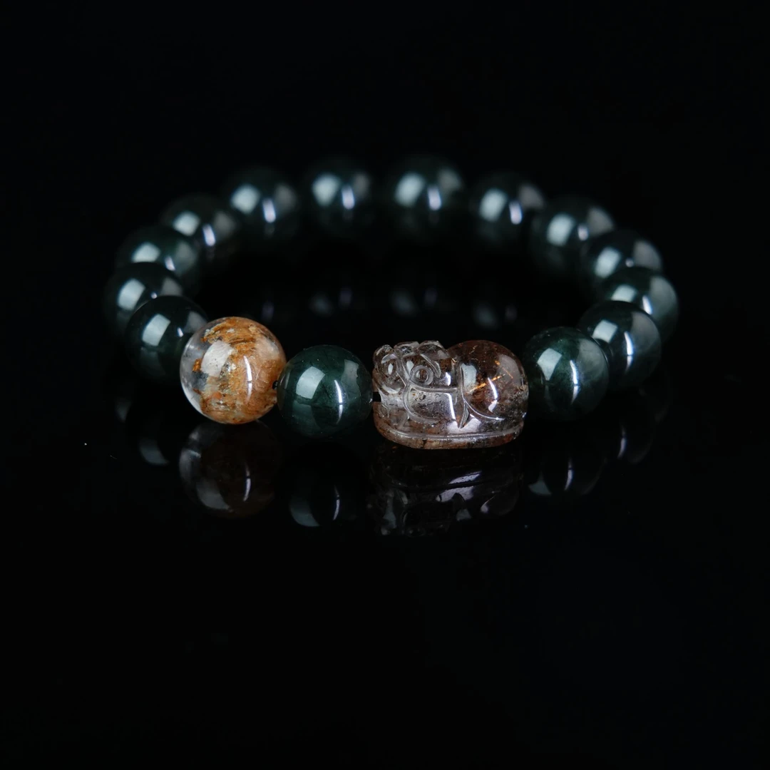 【躺赢】黑金超七貔貅貔貅多宝男女款五行补缺手串百搭时尚手串