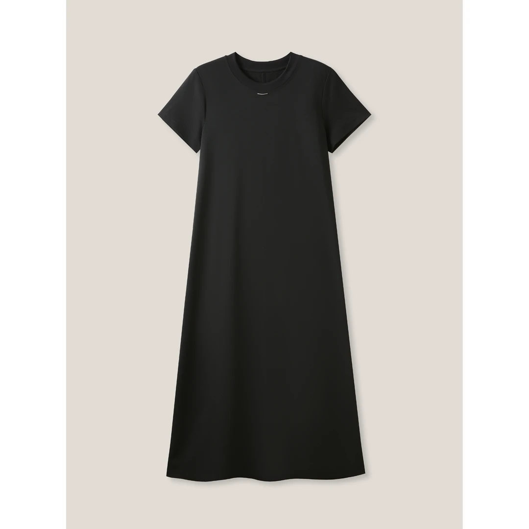 B！双宫凉感桑蚕丝~简洁高智风 短袖T恤裙连衣裙 V230 女装 H6141