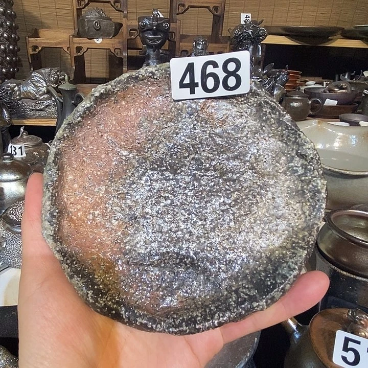 高温柴烧陶泥盘子