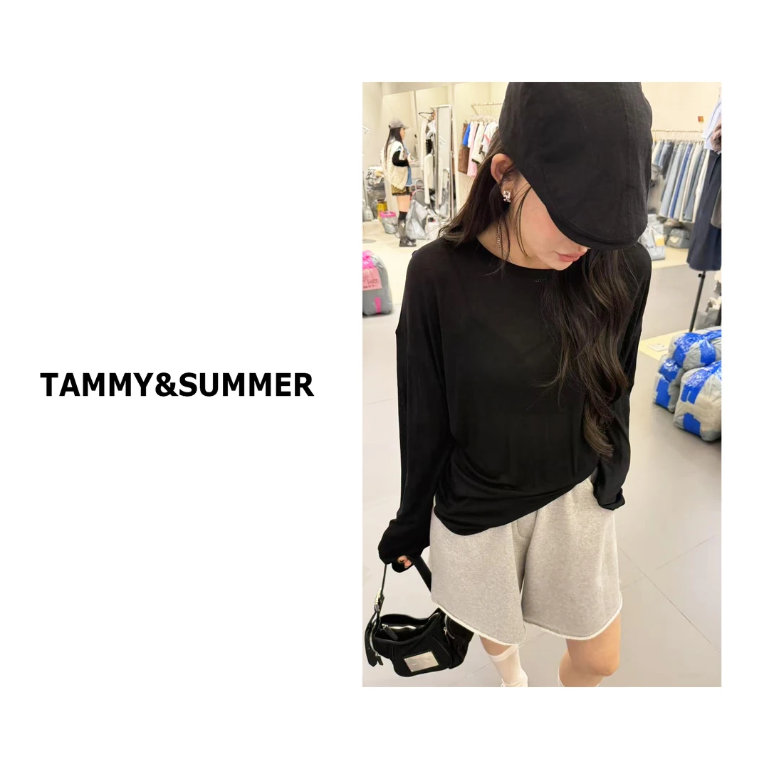【Tammy&Summer】韩系薄款长袖后背设计感夏季镂空宽松防晒T恤1003
