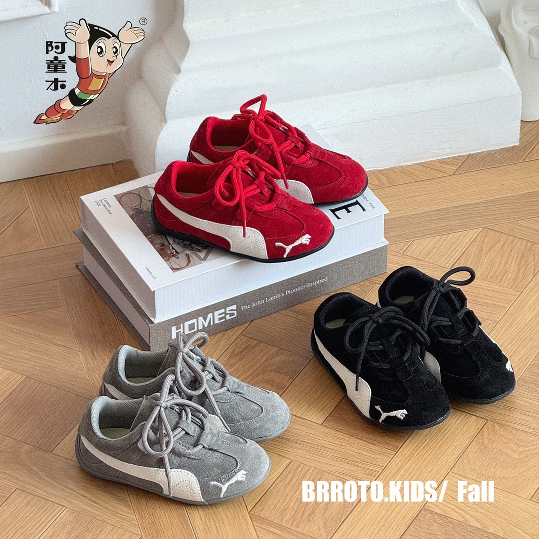 阿童木儿童德训鞋2025秋季新款单鞋软底防滑时尚百搭女童休闲板鞋