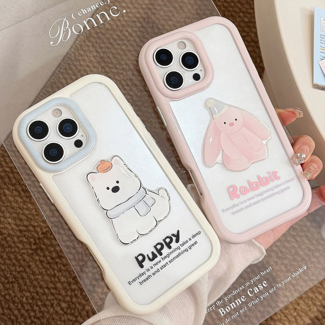 可爱立体适用iPhone15苹果16手机壳14ProMax情侣卡通11亚克力12硬