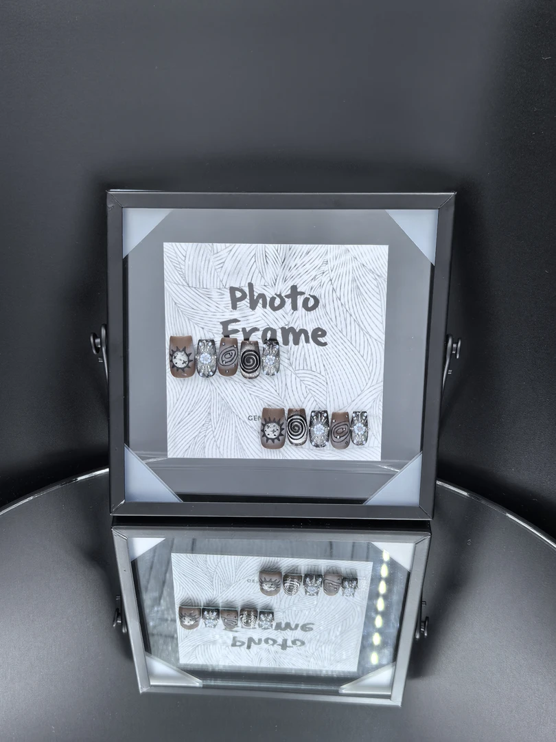 安夏 无月 直角方 纯手工穿戴甲10片