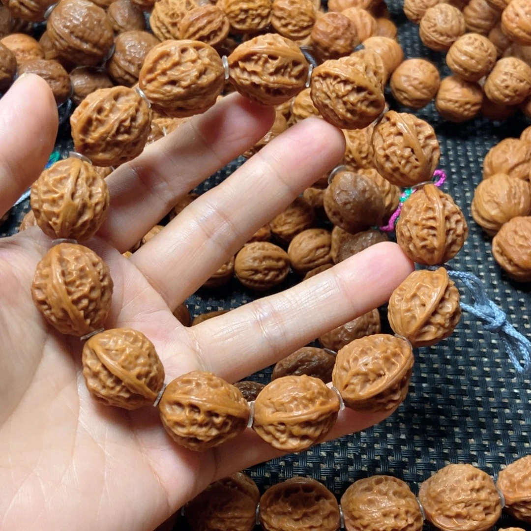 随***缘桃核手串粗筋手串
