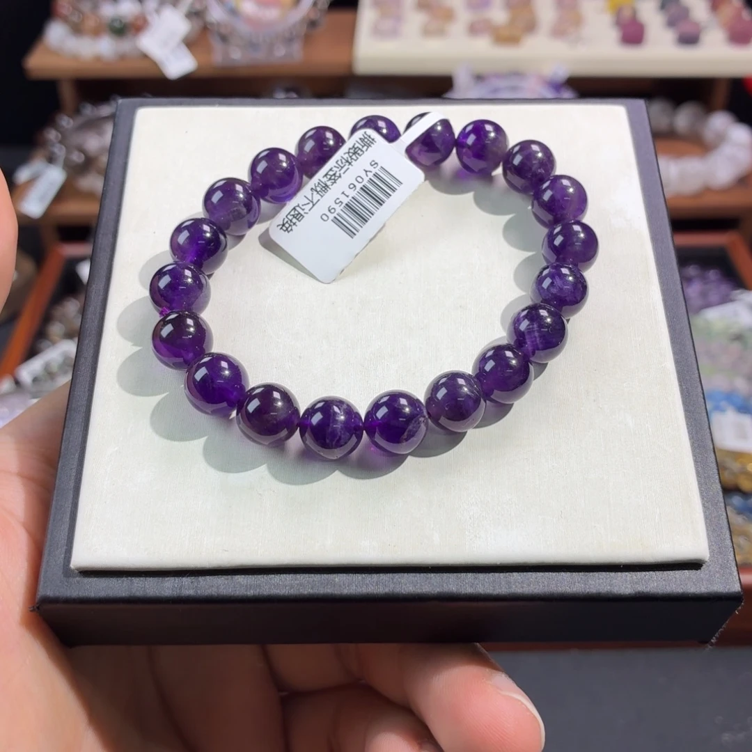 水晶未镶嵌手串9.5m乌拉圭紫水