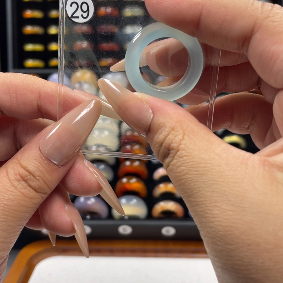 玛瑙/玉髓未镶嵌戒指29号港码17直径17.8