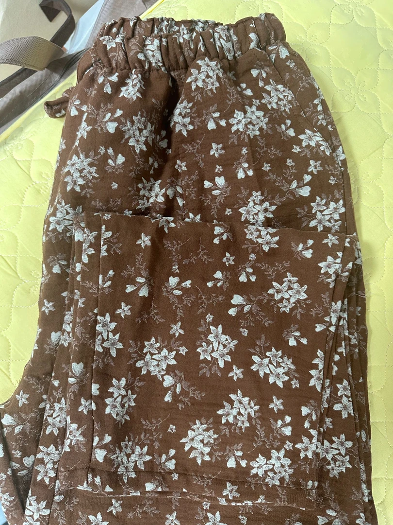 全棉色织提花水洗棉家居长裤