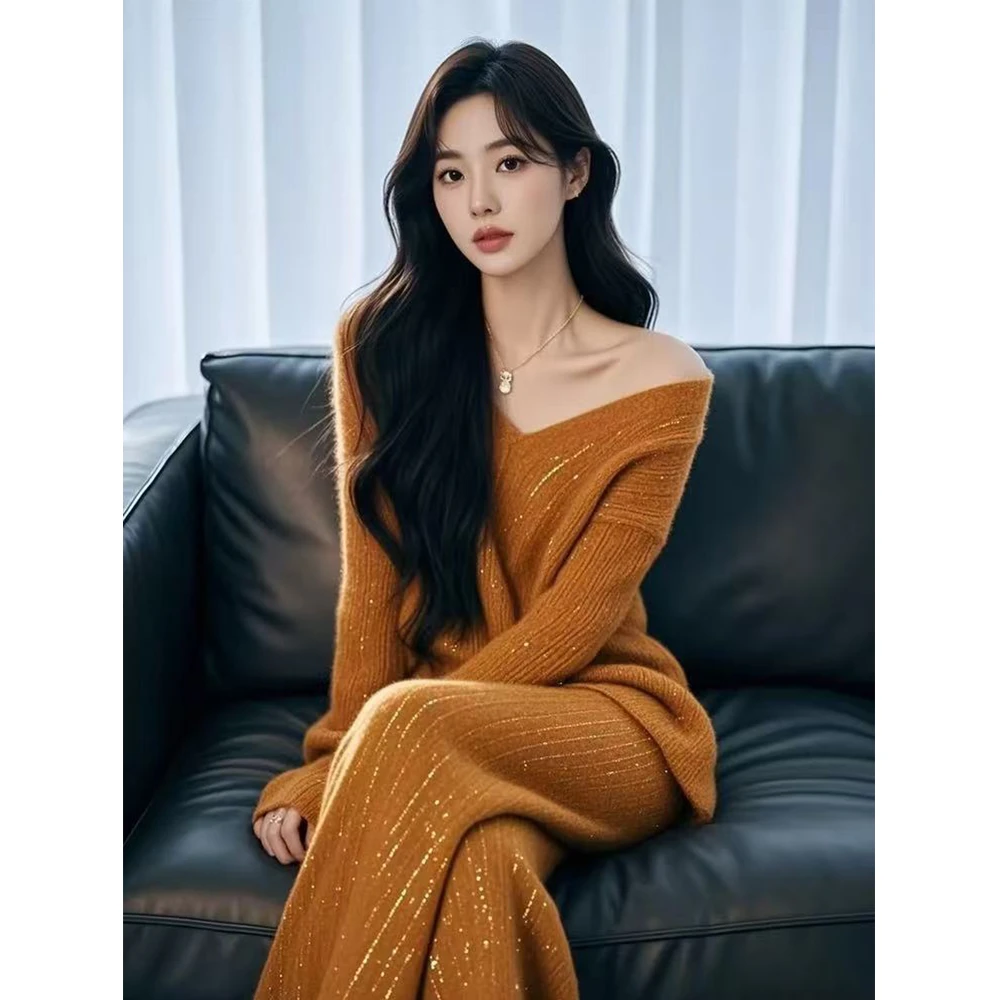 显瘦毛衣外套女2024秋冬时尚韩系减龄温柔气质慵懒高级感裤子套装