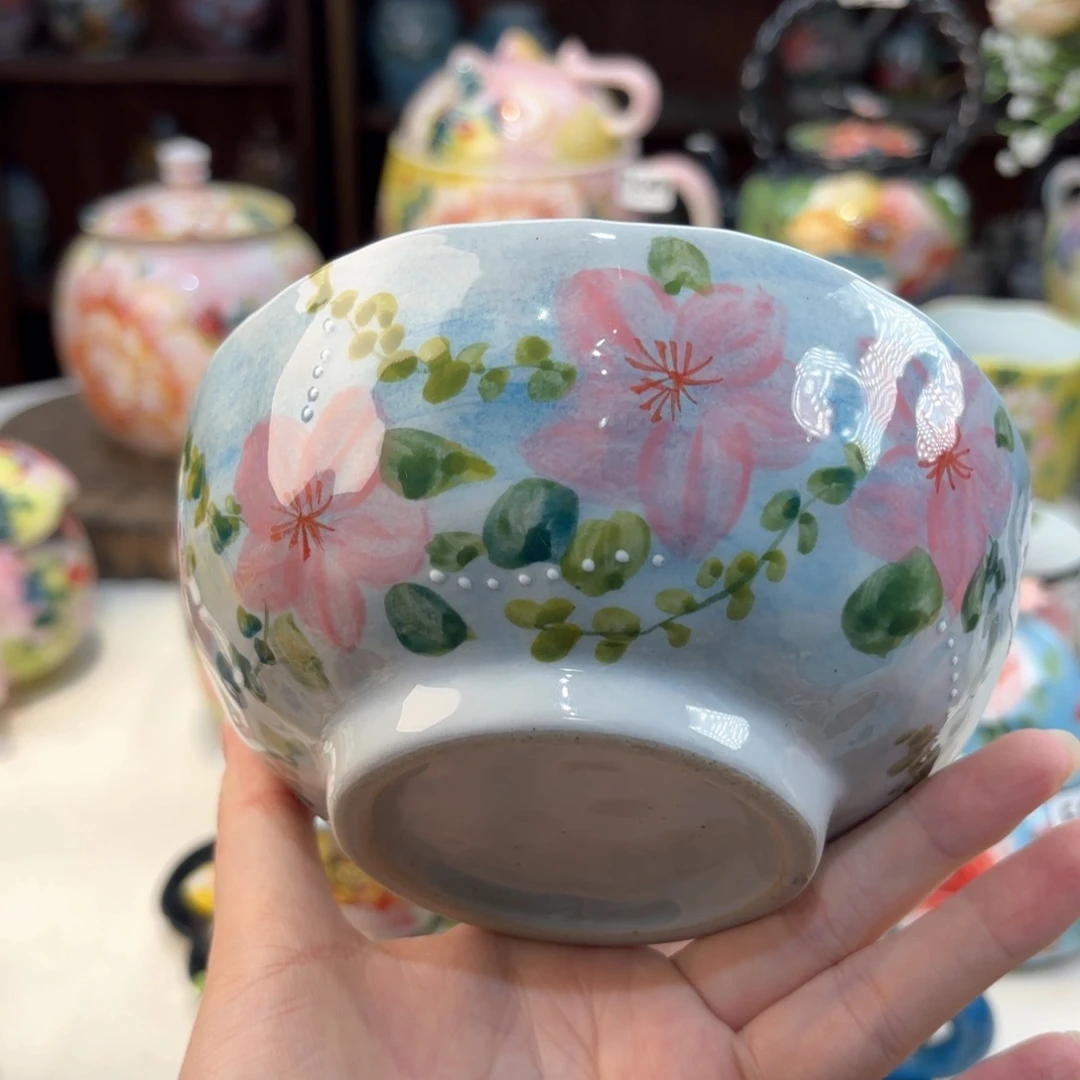 景德镇手绘高温釉下彩陶瓷茶具