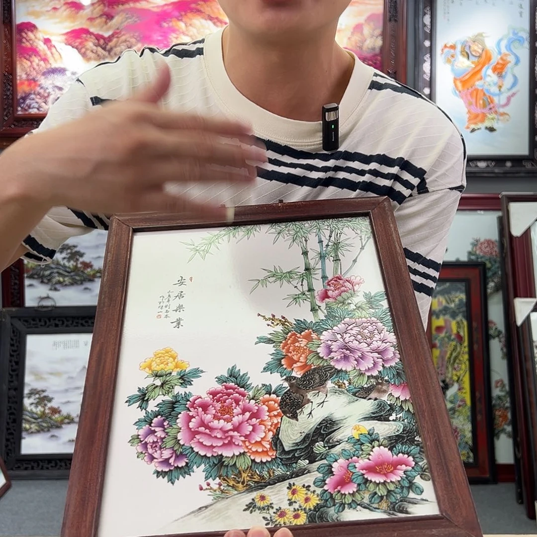 瓷片景德镇瓷板画花鸟