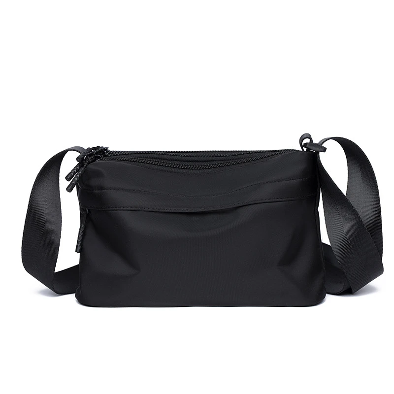 男士皮膜斜挎包潮流2025新款尼龙包学生休闲单肩包时尚男士商务包