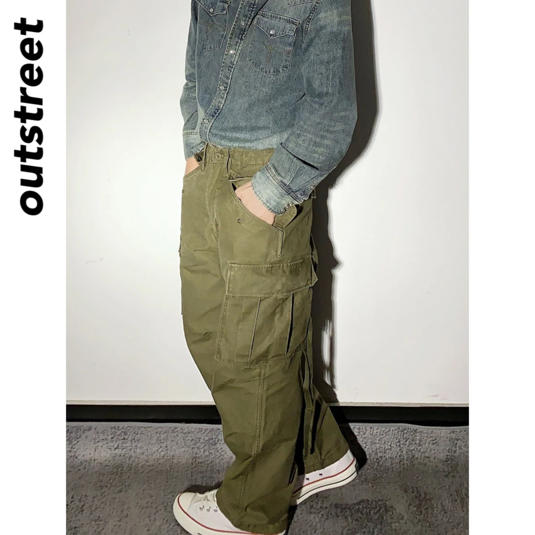 美式重磅水洗复刻M65工装裤经典复古多袋休闲长裤直筒裤作战裤男