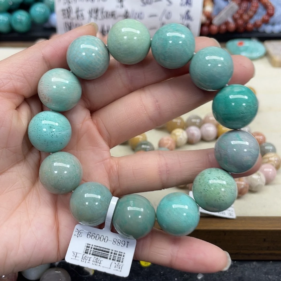 未镶嵌手串硅化珊瑚（珊瑚玉）花****7966