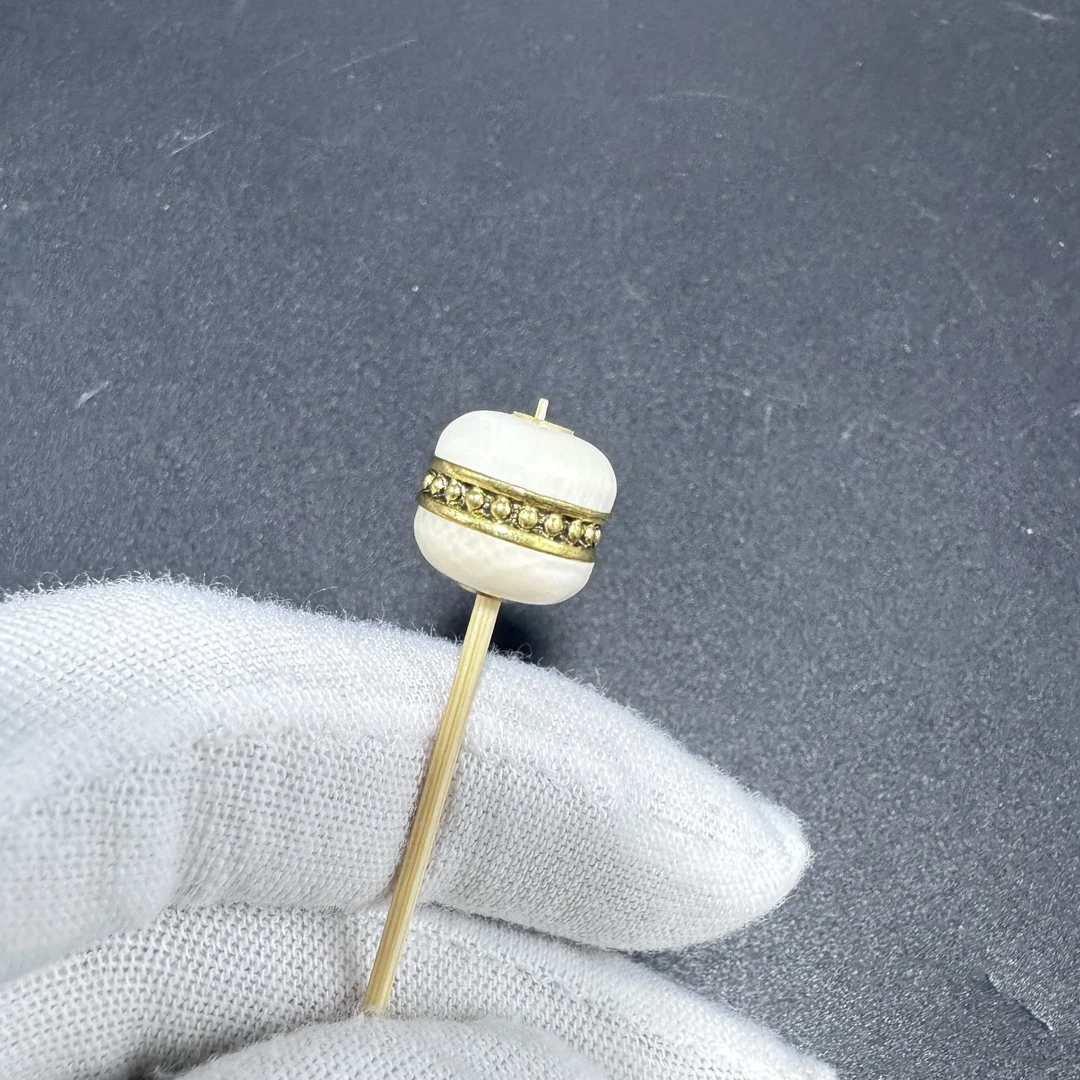 【微瑕】L0181天然猛犸牙 11*12mm汉堡珠