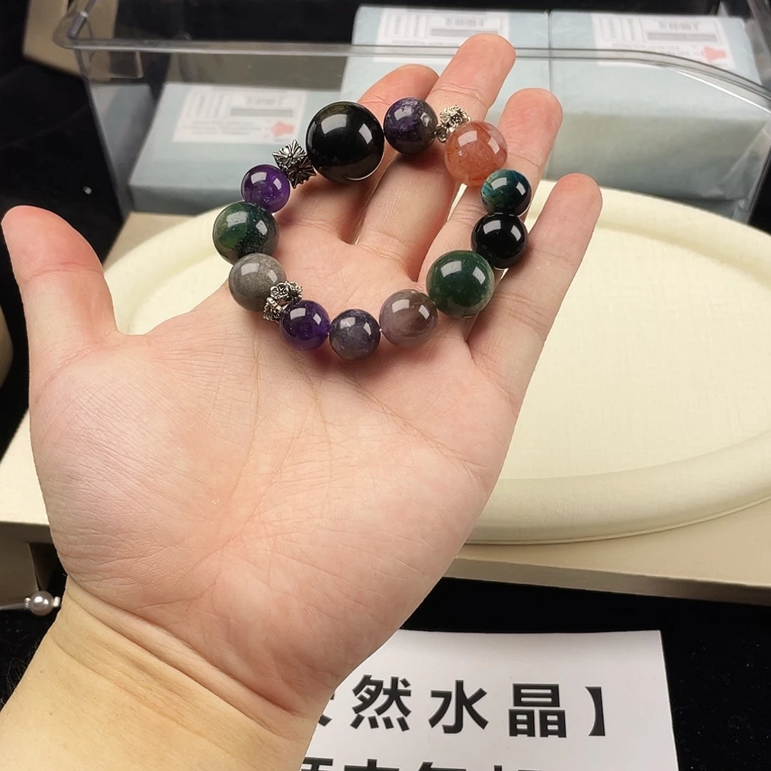 水晶手串银S925镶嵌