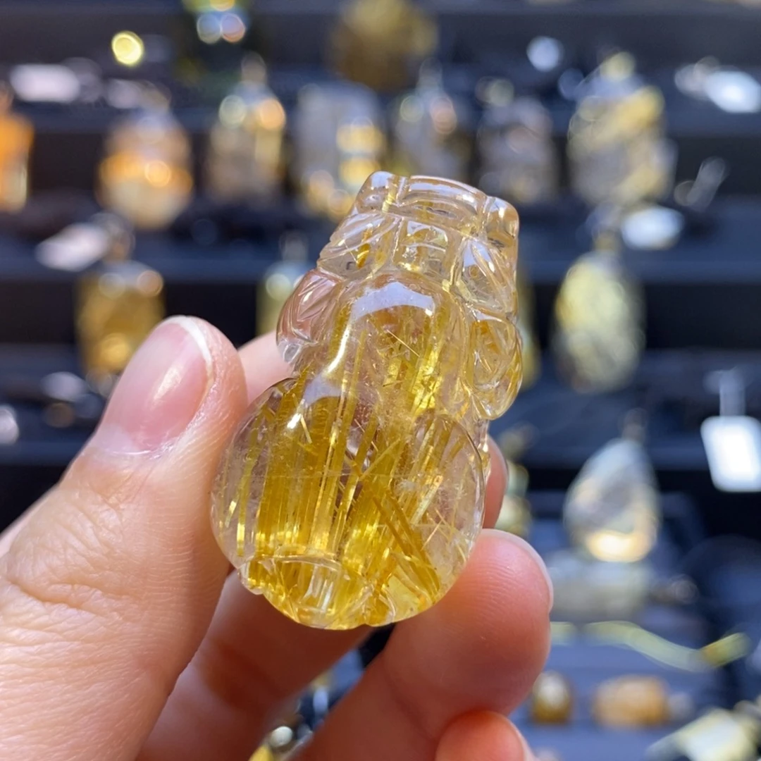 水晶颈饰未镶嵌小**思天然钛晶吊坠