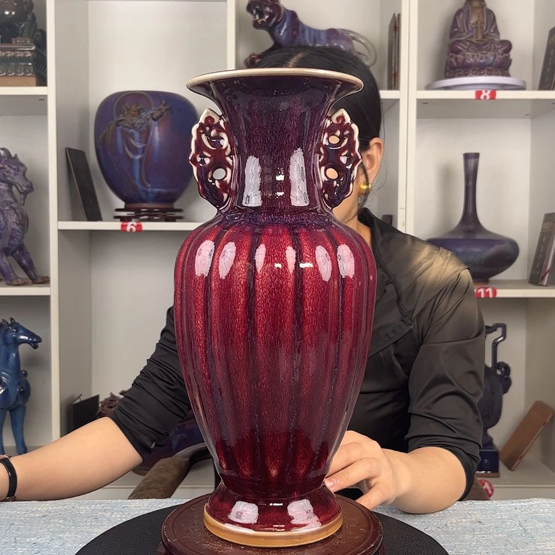 瓷片摆件……丰收瓶！无礼盒证书，珍品