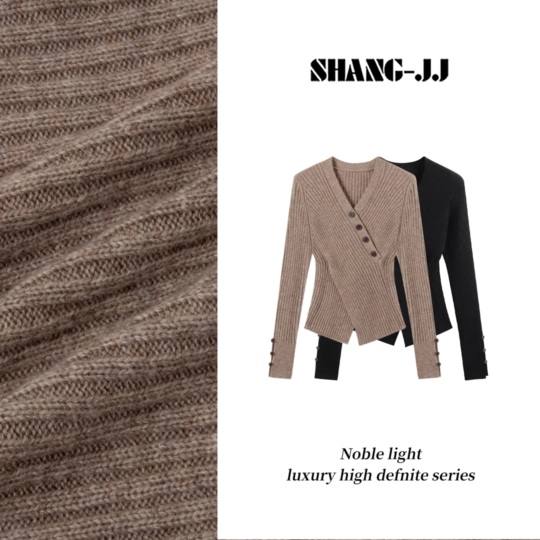SHANG-JJ【灵感层次】25ss新品采用羊毛混纺纱线毛衫q133192p