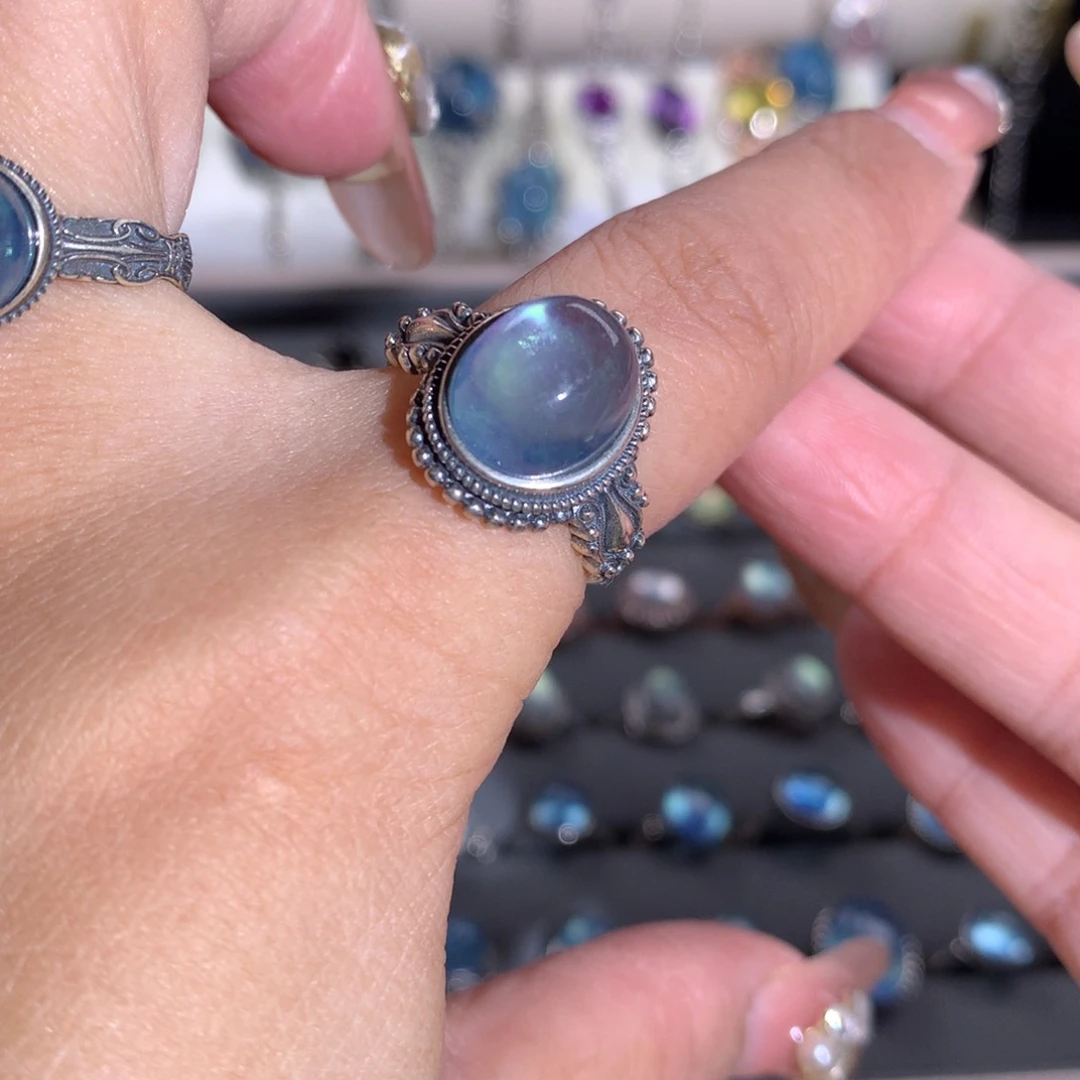 【闪购商品】水晶戒指银S925镶嵌戒指