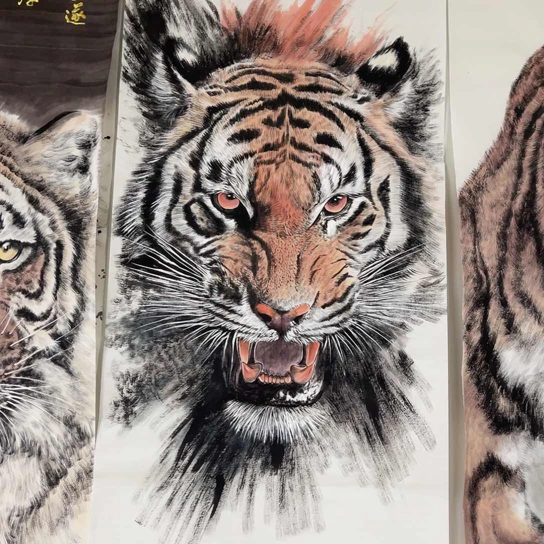 J****国画福利作品手绘老虎