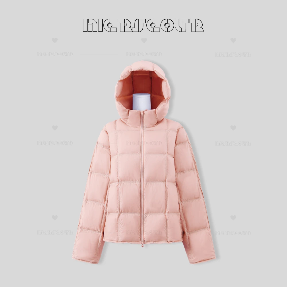 时尚泡芙百搭连帽羽绒服女87233