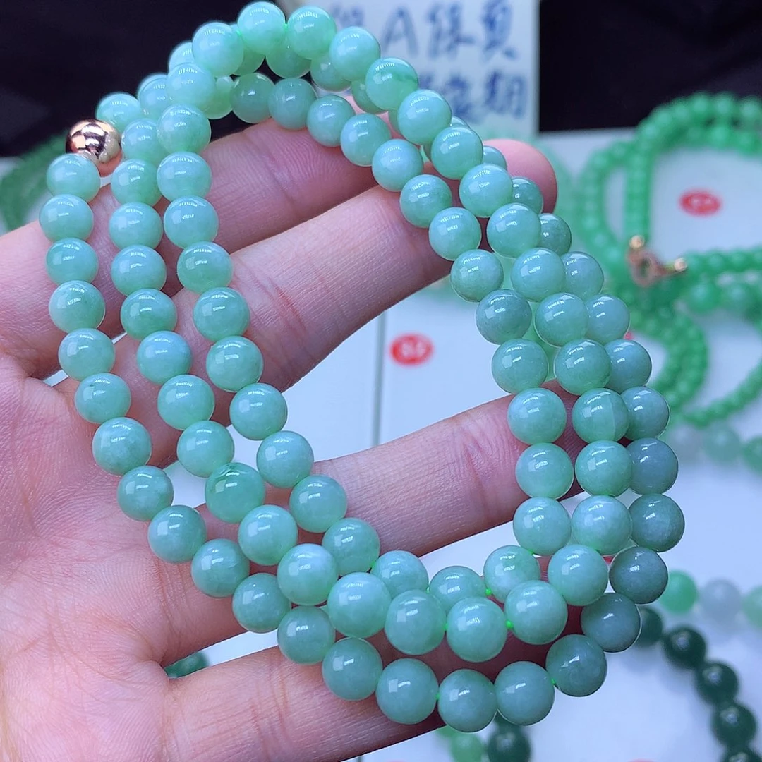 翡翠毛衣链未镶嵌