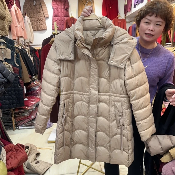 新款长款妈妈装棉服冬季保暖加厚外套