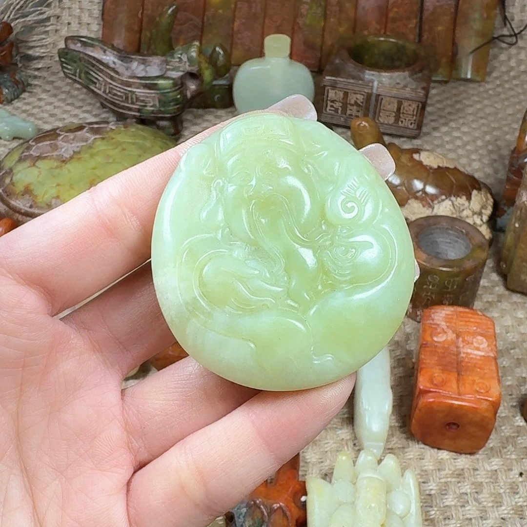 白玉菩提吊坠挂件